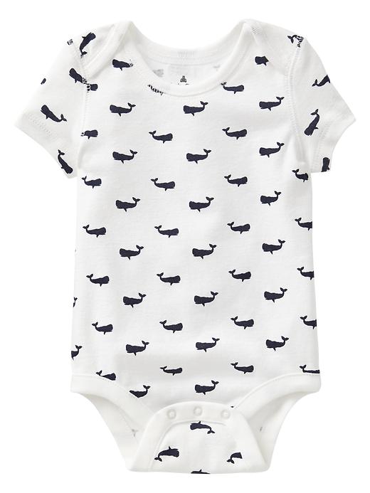View large product image 1 of 1. Whale print bodysuit
