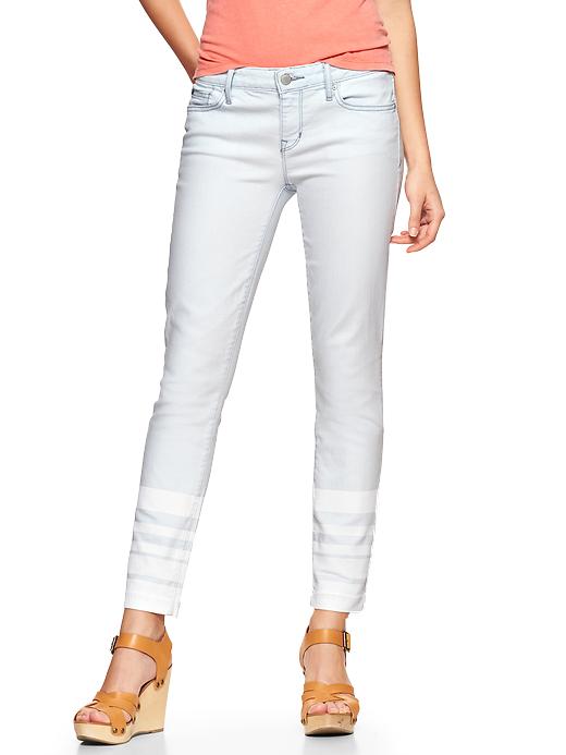 Image number 1 showing, 1969 stripe-hem always skinny skimmer jeans