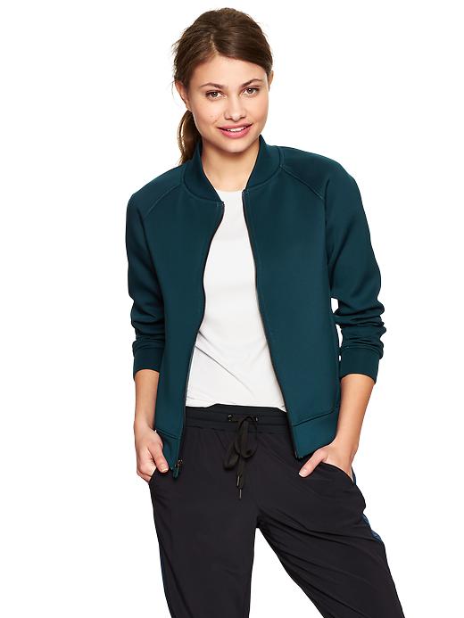 View large product image 1 of 1. Pique bomber jacket