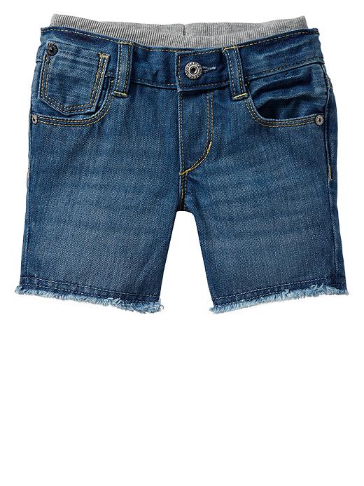 Image number 1 showing, Pull-on denim shorts