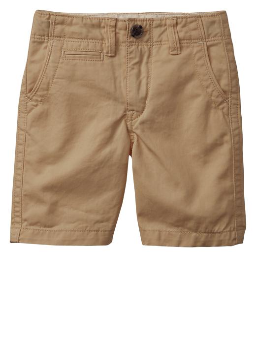 View large product image 1 of 1. Flat-front shorts
