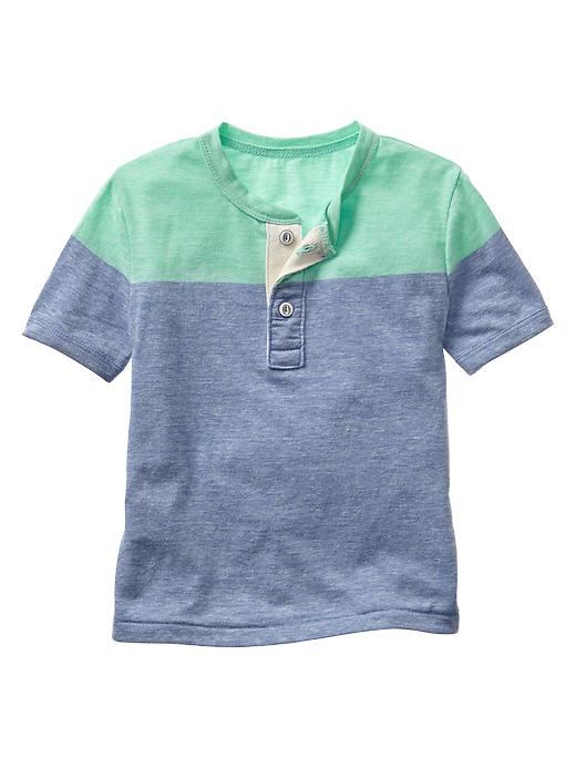 View large product image 1 of 1. Colorblock henley