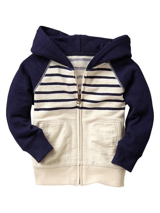 Image number 1 showing, Baseball stripe zip hoodie
