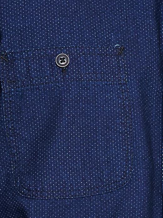 Image number 2 showing, 1969 mini dot denim shirt