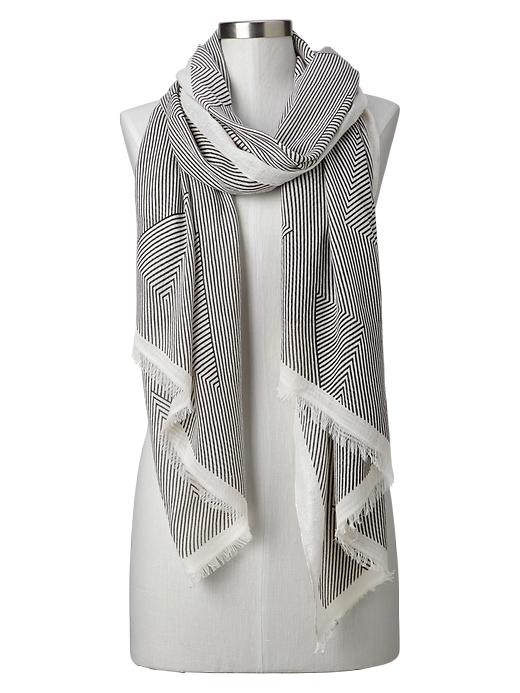 View large product image 1 of 1. Geo stripe scarf
