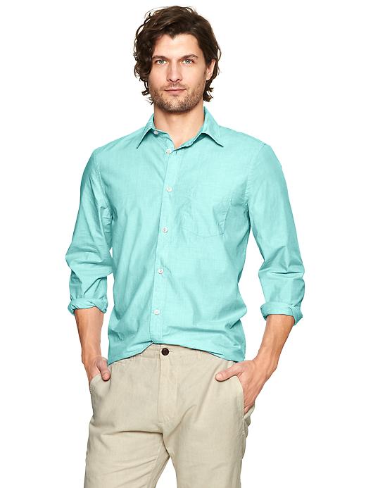 Image number 4 showing, Lived-in wash solid shirt