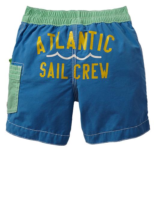 Image number 2 showing, Crew colorblock swim trunks