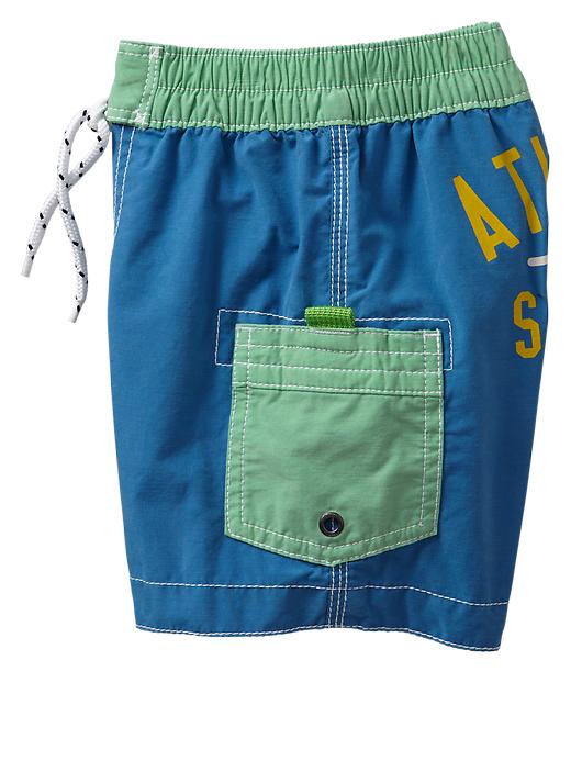 Image number 3 showing, Crew colorblock swim trunks