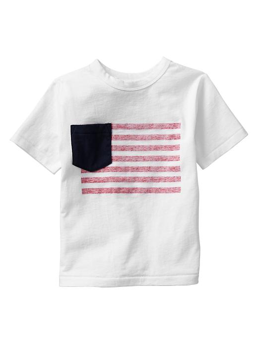 View large product image 1 of 1. Flag pocket tee