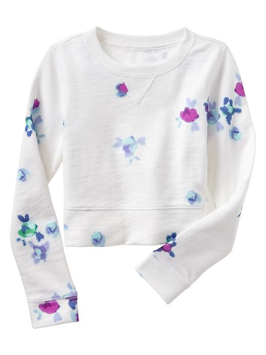 View large product image 1 of 1. Shrunken floral sweatshirt