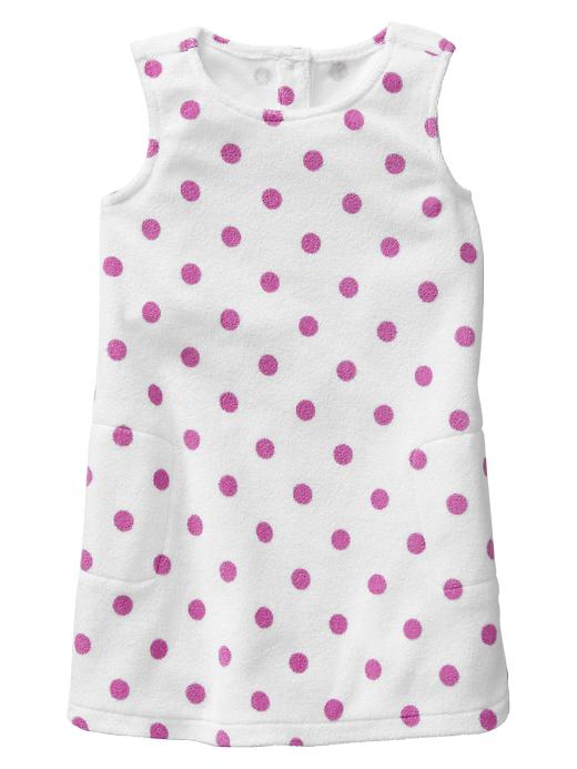 View large product image 1 of 1. Dot terry pocket dress