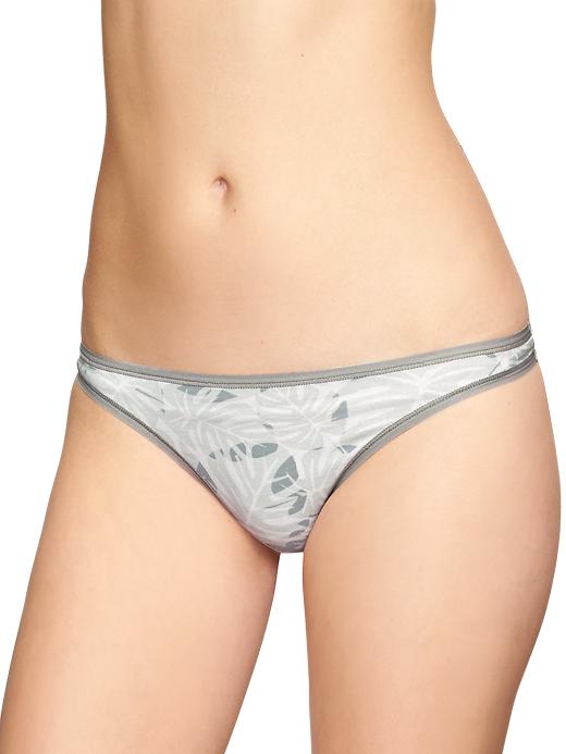 View large product image 1 of 1. Low-rise printed thong