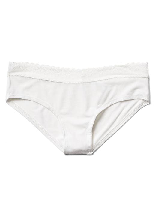 Image number 8 showing, Modal lace-trim hipster tanga