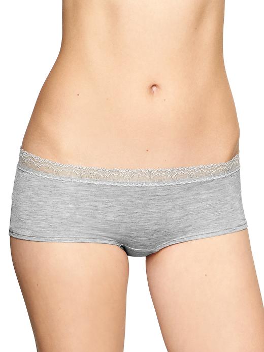 Image number 10 showing, Lace-trim modal girl shorts
