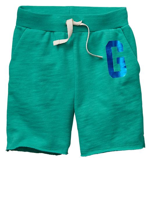 View large product image 1 of 1. Logo bermuda cutoff shorts