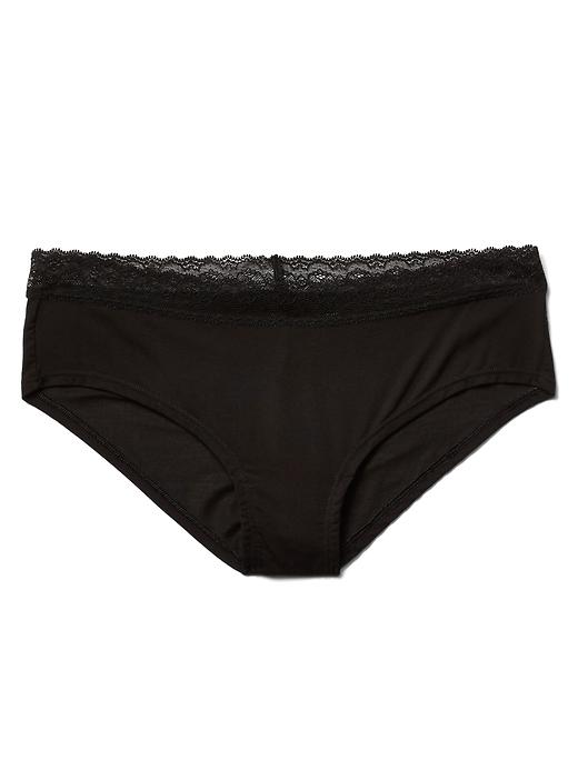 Image number 1 showing, Modal lace-trim hipster tanga