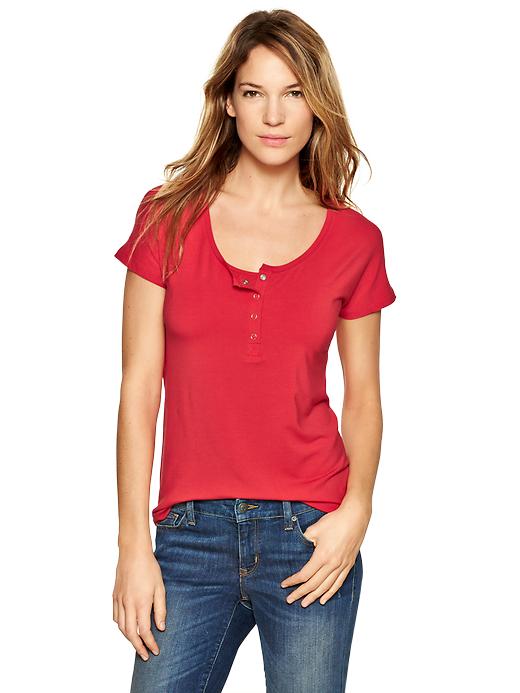 View large product image 1 of 1. Pure Body snap nursing henley