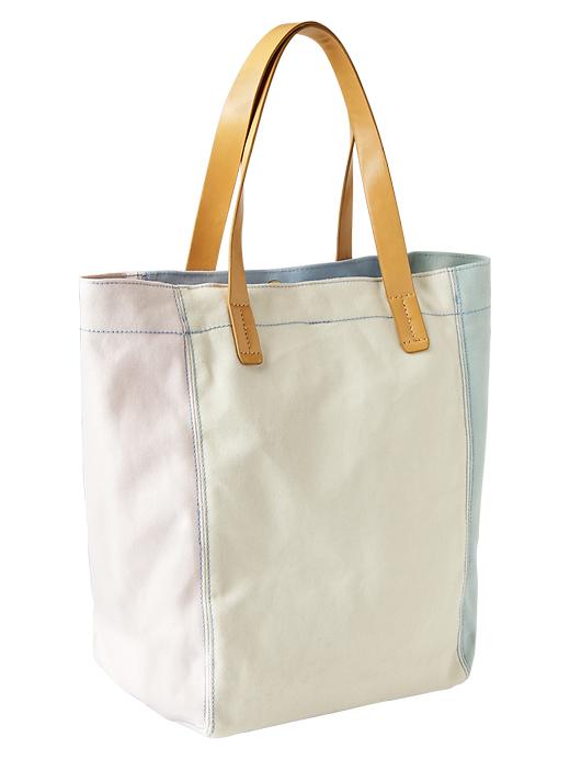 View large product image 1 of 3. Colorblock canvas tote