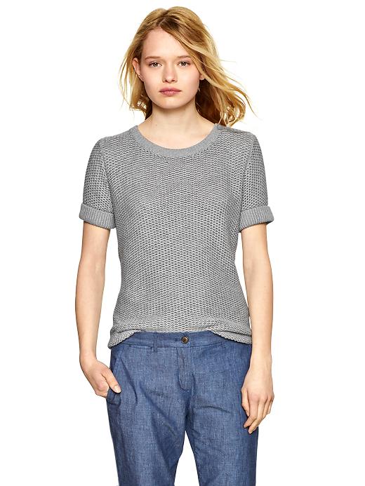 Image number 1 showing, Open-stitch sweater top