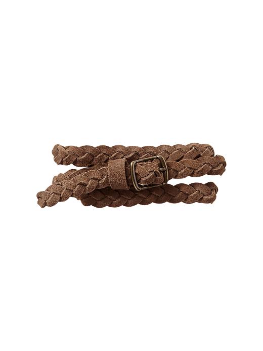 View large product image 1 of 1. Braided suede belt