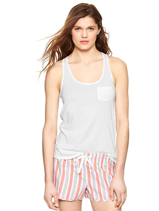 View large product image 1 of 1. Jersey pocket tank