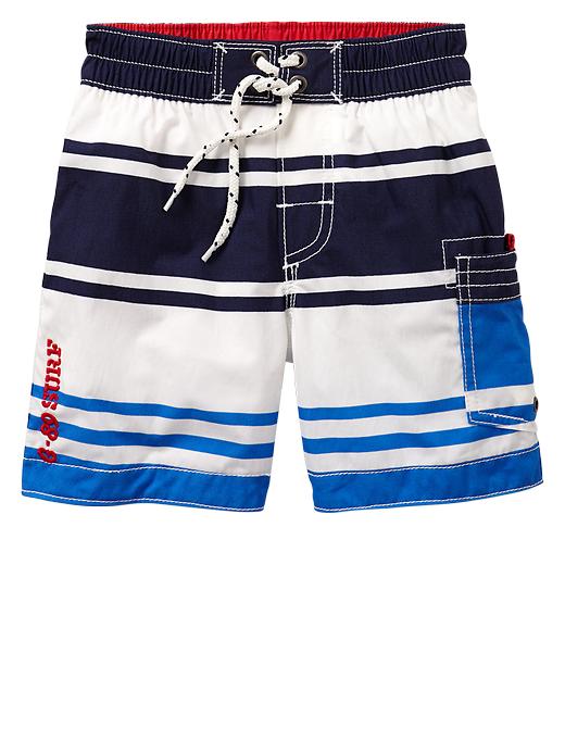 Image number 1 showing, Stripe swim trunks