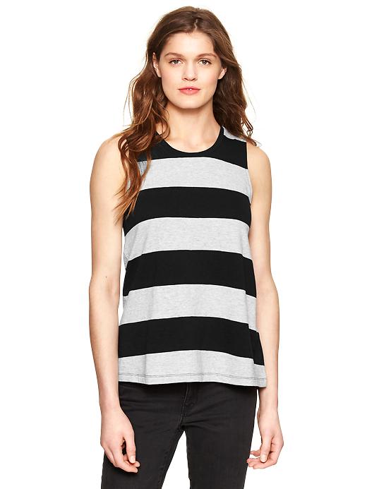 View large product image 1 of 1. Rugby A-line muscle tank