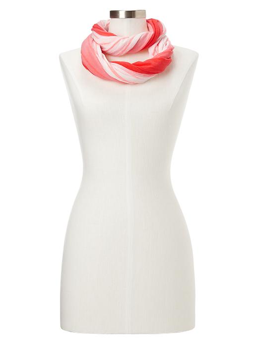 View large product image 1 of 1. Dip dye stripe infinity scarf
