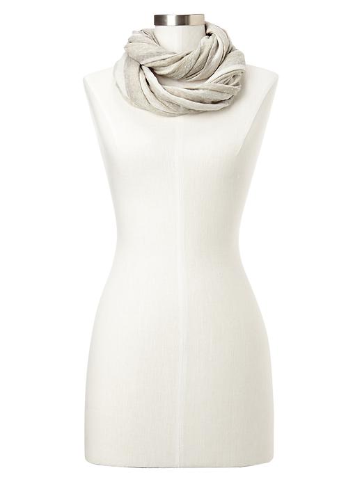 View large product image 1 of 1. Heathered stripe infinity scarf