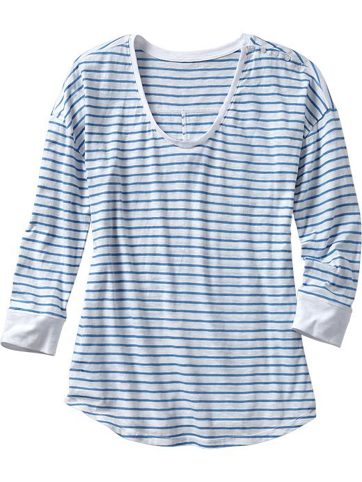 Image number 2 showing, Striped three-quarter sleeve doman top