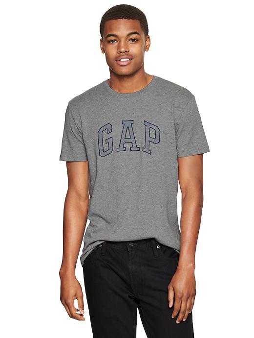 View large product image 1 of 1. Chambray arch logo T-shirt
