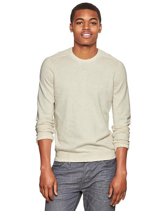 View large product image 1 of 1. Cotton cashmere crew sweater