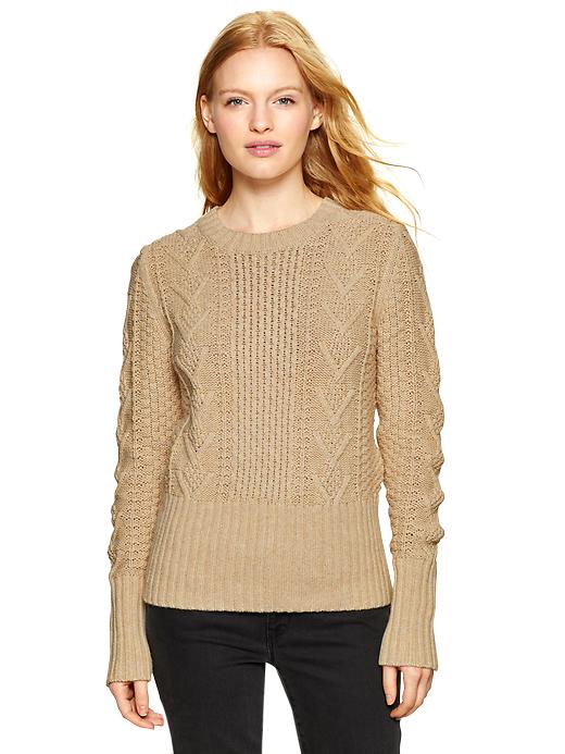 View large product image 1 of 1. Cable knit sweater