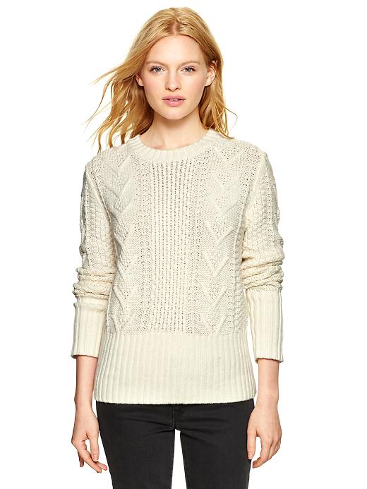 View large product image 1 of 1. Cable knit sweater