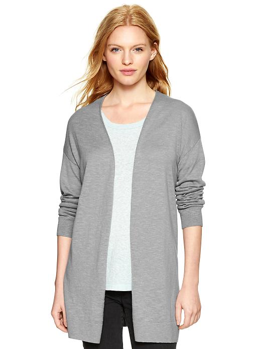 View large product image 1 of 1. Open-front cardigan