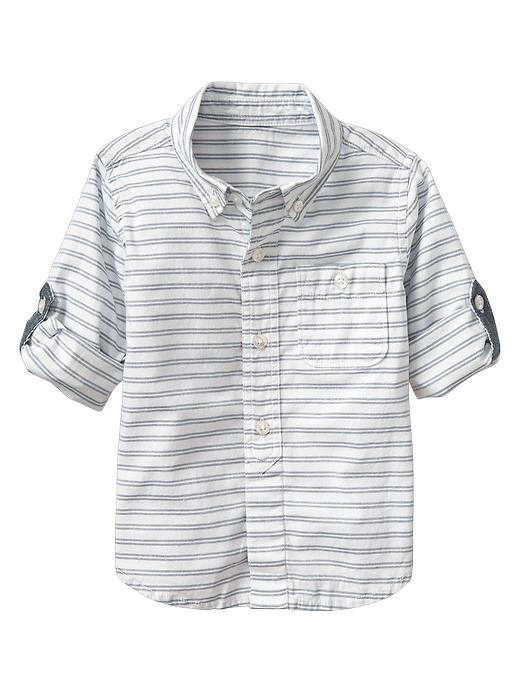View large product image 1 of 2. Convertible stripe shirt