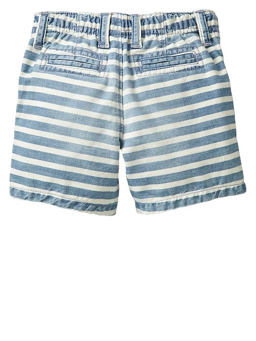 Image number 2 showing, Stripe chambray flat front shorts