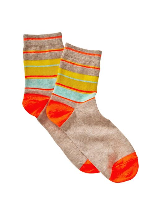 View large product image 1 of 1. Vintage stripe ankle socks