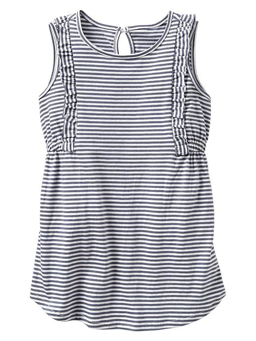 View large product image 1 of 1. Stripe Ruffle-Trim Dress