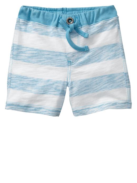 View large product image 1 of 1. Stripe slub shorts