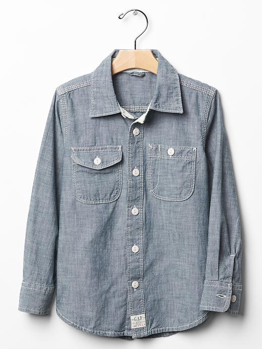 View large product image 1 of 2. Chambray shirt