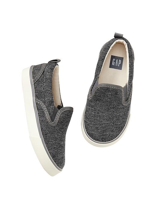 View large product image 1 of 1. Heathered slip-on sneakers