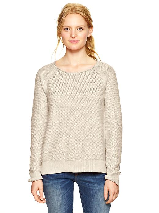 Image number 1 showing, Textural raglan sweater
