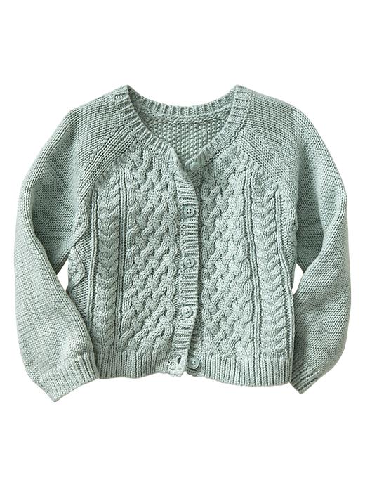 View large product image 1 of 1. Cable knit cardigan