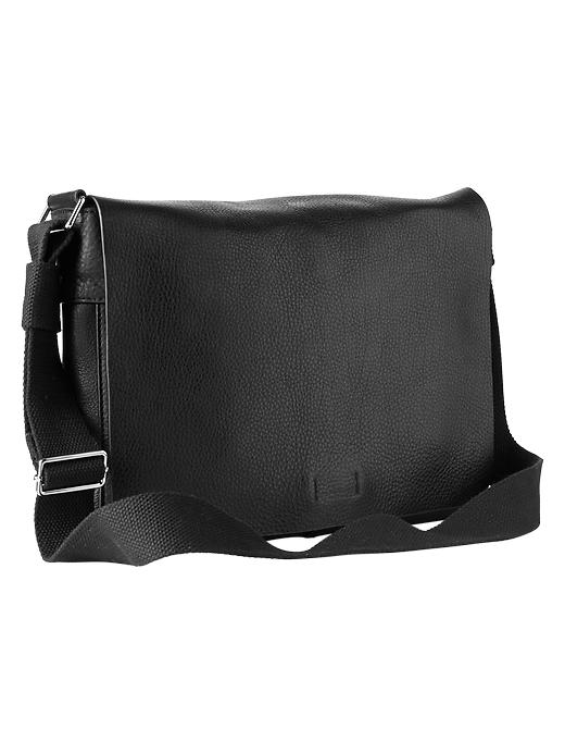 Image number 1 showing, Leather messenger bag