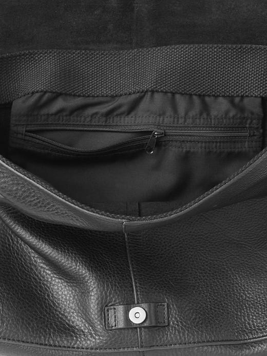Image number 2 showing, Leather messenger bag
