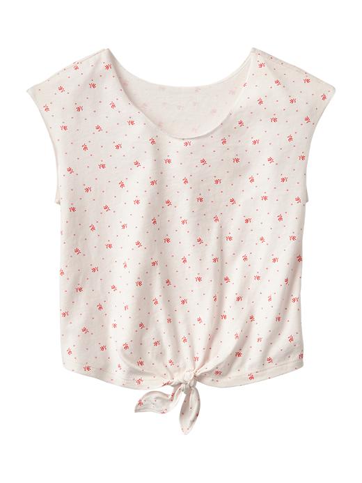 View large product image 1 of 1. Floral knot top