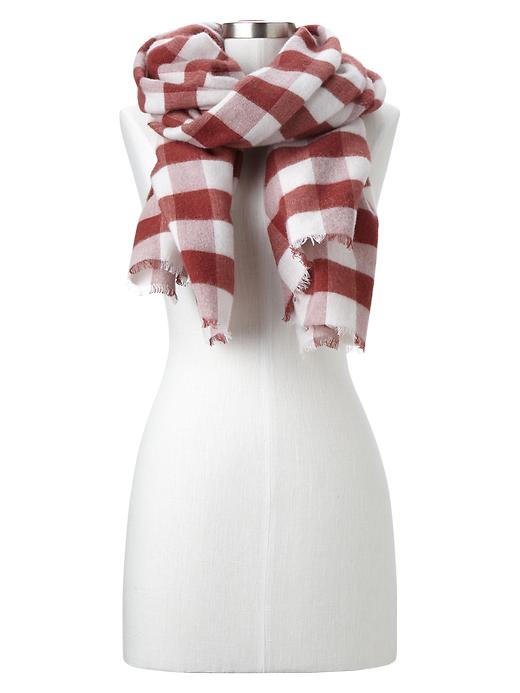 View large product image 1 of 1. Cozy buffalo checkered scarf