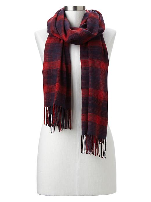 View large product image 1 of 1. Cozy plaid scarf