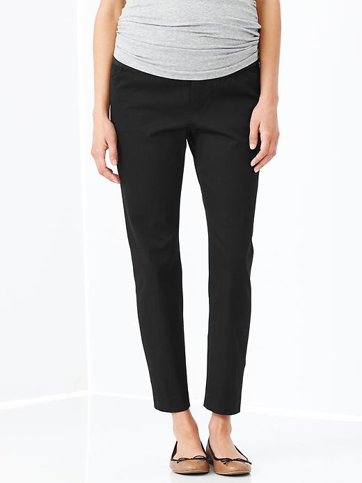 Image number 1 showing, Demi panel slim cropped pants